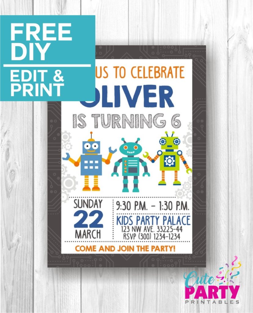 Invitaciones de Robot