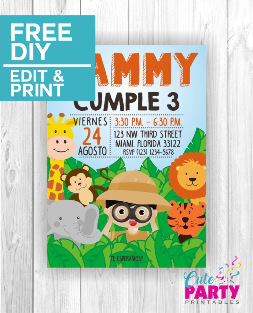 Safari Party Invitation CPP